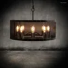 Hanglampen 8 koppen led hangende lamp zolderstijl industriële retro verlichtingsarmaturen café bar hang lights antieke ijzeren lampara huisverlichting