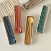 Dinnerware Sets Cutelife Eco Friendly Plastic Chopsticks Fork Spoon Knife Set Camping Tableware Home Kitchen Accessories