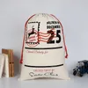 Canvas Christmas Santas Bag Duże sznurka cukierków Claus Torby Xmas Gift Santa Sacks for Festival Decoration 150pcs DAS496