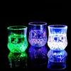 7oz Led Flashing Water Glass Pineapple Shaped Waters Sensing Led Flash Light Luminous Wine Beer Drink Glasss Cup Home Party Bar Supply