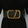 Cinturão de cinturão feminino de luxo cinturões de moda de 7cm de largura fivela de couro preto bela 7colo opção 90125cm com box1765153