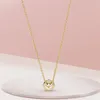 S925 Silver Love Prendant Necklace الأصلي Fit Pandora Women Jewelry Cuban Cirolar Chain
