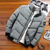 Puffer Jacket Men Stand Collar Autumn Winter Casual Cotton Padded Coats Thick Warm Streetwear Clothes For Men Fashion