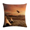 Pillow Beautiful Scenery Cover Fantasy Air Balloon For Home Sofa Chair Decorative Square Pillowcase TX99