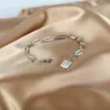 Link armbanden Charms Letter Rose Gold Designer for Women 2022 Fashion Friendship Kpop Accessoires Bijoux Acier Inoxydable Groothandel