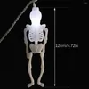 Cuerdas 2,5 M cadena LED luces decorativas de Halloween alambre Flexible jardín decoración de vacaciones al aire libre esqueleto aterrador enchufe de la UE 220V JQ