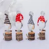 Christmas Decorations Gnome Faceless Doll Business Card Holder Wooden Forest Old Man Ornaments Home Cristmas Ornament Xmas Year 2022