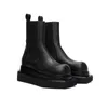 Fashion Black Men Chelsea Boots Man Designer Platform Motorfiets Boot Waterdichte mannelijke lederen enkelschoen