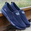 Klädskor män avslappnad komfort denim manlig vuxen skor loafers canvas sneakers plus storlek 221007