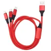 3 I 1 Micro V8 USB Type C Charger Cables för iPhone 14 13 12 11 Pro Max Samsung Galaxy S20 S22 Huawei P30 P40 Xiaomi Redmi Note 10 11 1.2m kabelladdning med detaljhandelslåda