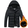 Herrarna ner parkas vinterjacka -20 grader tjockare varm huva kappa fleece mans jackor outwear jaqueta masculina 221007