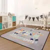 Carpets Robot Cartoon Print Children Entrance Door Mat barn vardagsrum sovrum crawling matta k￶k icke-halk mattor baby spel ma