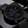 Armbanduhren 2022 Mode Minimalistische Uhren Für Männer Quarz Herrenuhr Business Freizeit Parität Edelstahl Mesh Gürtel Reloj Hombre