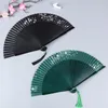 21 centimetri di Stile Cinese Retro Verde Fiore di Ciliegio Gradiente Ventaglio Pieghevole Quotidiano Portatile Danza Cheongsam Fan Eseguire Puntelli MJ0861