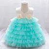 Robes de fille 2022 Robe de fille de fleur élégante princesse fête de mariage pour bébé mignon été 0-5 ans enfants Costume de Noël