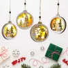 New Christmas decoration wooden elk creative pendant with light pendant gift GCB16323