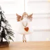 Kerstdecoraties schattig engel meisje pluche poppenboom hangende hangerse ornamentfeest voor huisjaar Xmas cadeau U3