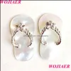 Shell Bone Coral Natural Abalone Shell Small Size Pink White Sandals Pendants Seasskellh￤ngen f￶r DIY -smycken som g￶r EA Bdejewelry DHP4Y