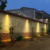 Utomhus Solar Landscape Light Powered Spotlight Waterproof Garden Exteriör Vägg för uppfart veranda Patiodekor