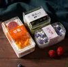 Caja de pastel transparente cuadrada ovalada desechable mousse transparente pastel de queso tiramisu para hornear galletas de envasado de pl￡stico de grado de comida sn7417