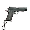 Metal Gun Model 1:3 Gun Keychain Pendant Detachable Handmade Miniature Pistol Toys Free Assembly Gift 1987