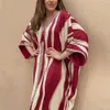 Muslim Special Occasion Dresses Spring and autumn striped bat sleeve ashion Arab gown tassel new women's party dress BT166