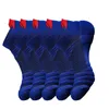 Sportstrumpor 5pairs/mycket coolmax bomull man kvinnor sport k￶r socka cykling cykling cykel cykel fotboll andas basket sox