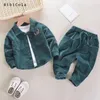 Set di abbigliamento Vestiti per neonato Autunno e inverno Vestito per bambini Cartoon Top Pantaloni 2 pezzi Bambini Ragazzi Abbigliamento casual 1-2-3-4 anni 221007