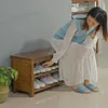 Clothing Storage Shoe Shelf Home Multi-layer Small Rack Dormitory Simple Door Cabinet Nanzhu Space Saving
