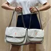 Sac à main de luxe Sac à huile Chaîne Niki Puffer Épaule Siant Lourant Designer Jupe assortie pour femme Cuir ciré Grain explosif NMXN