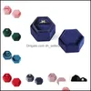 Supporto per gioielli Prodotto Hexagon Veet Ring Box Portagioielli con coperchio staccabile per fidanzamento di nozze 2745 T2 Drop Delivery 2 Dhncd