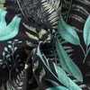 Męskie koszule retro liść pritn men koszulka Summer Casual Szczupłowy nadrukowany krótkie rękawie na plaży top bluzka hawajska szmatka wakacyjna tkanina