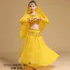 Sahne Giyim Moda Stili Çocuk Göbek Dans Kostüm Seti Sari Bollywood Çocuk Kıyafet Performans Giysileri Setleri