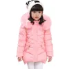 Down Coat Girls Fur Hoodies S YTERWEAR Solid Color Childrens 'Jacka Winter Children's Clothing 6 8 10 12 14 221007