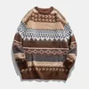 Herrtröjor Ruihuo stickade randiga vintage kläder Pullover Casual Knit M-2XL Ankomster 221007