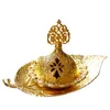 Ароматные лампы европейский стиль горелка с благовонием золотой металл арабские творческие роскошные горелки.