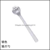 Coffee Scoops 1Pcs Cute Style Cat Paw Spoon For Tea Coffee Milk Drink Ice Cream Cake Stainless Steel Tableware Drop Delivery 2021 Hom Dhrms