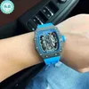 Çok fonksiyonlu Superclone Tasarımcısı Lüks Mens Mekaniği Watches Richa Milles Holwatch Barrel RM53-01 Otomatik Mekanik İçi T1V7