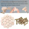 Handles Pulls 35x25mm 122036pcs Wood Round Pull Knobs Natural Wooden Cabinet Drawer Wardrobe Cupboard Shoebox Home Accessory 221007