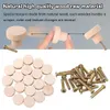 مقابض السحب 35x25mm 122036pcs الخشب جولة السحب مقابض الخشب الخشبي درج الخزانة خزانة ملحق نعل الأذواق 221007