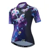 Racingjackor 2022 Cykeltr￶ja Kvinnor Bike Mountain Road Mtb Top Maillot Cykelskjorta Kort ￤rmkl￤der Summer Uniform Flower Red