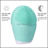 Bath Brushes Sponges Scrubbers Sile Facial Cleansing Brush Electric Face Clean Device Masr Skin Cleaner Sonic Vibration Deep Pore C Dhd8L