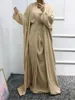 Vêtements ethniques Djellaba Robe musulmane 3 pièces Costumes élégant Long islamique Abaya modeste porter EID ensembles WY55 221007