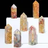 6–7 cm Kunsthandwerk, natürlicher polierter Crazy-Spitze-Achat-Quarzkristall, Punktstab, Geschenk, einzelner Turm, Chakra-Heilstein, Heimdekoration