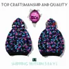 Top Craftsmanship Mens designer apes hoodies men women tiger full zip hoodie shark jacket color grid Harajuku sweatshirt Fashion co-branding Reflective hoodys 3-11
