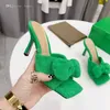 Slipper Luxury Women Sandals Designer Heels Bottega Slides deslizando Sole grossa verde famosa marca Pantoufle Sdgffc