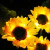 Lumière solaire de pelouse de jardin de tournesol IP65 extérieur LED étanche paysage enfichable pour la décoration de bord de route