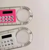 Kalkylator Mini Portable Solar Energy Creative Multifunction Ruler Student Rulers Calculators Supplies
