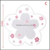 Altro Home Decor Cherry Blossom Heat Insation Pad Tavolo da pranzo Tappetino Antiscivolo Cuscinetti Sottobicchiere antiscivolo Accessori per la cucina Drop Deliv Dhkcr