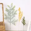 Fleurs décoratives Aiguilles de pin artificielles Branches Diy Guirlande Guirlande Simulation Aiguille Faux Verdure Picks Plantes Vertes Maison Décor De Noël